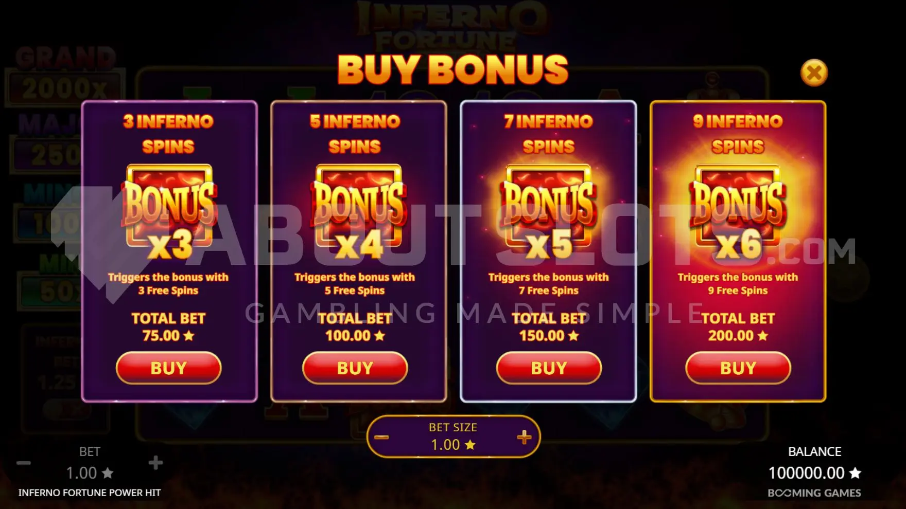 Bet Inferno Casino – Betalningssida